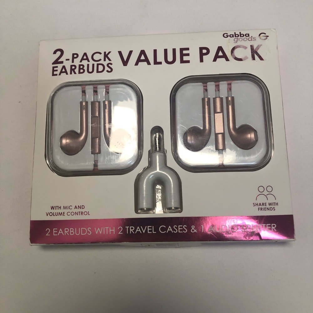 2 PACK EARBUDS  NEW